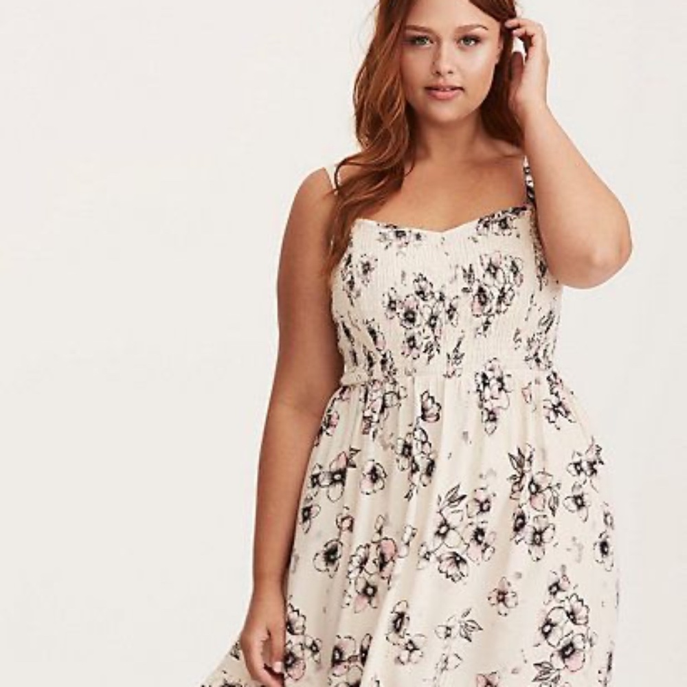 Torrid Smocked Floral Sundress Size 2X